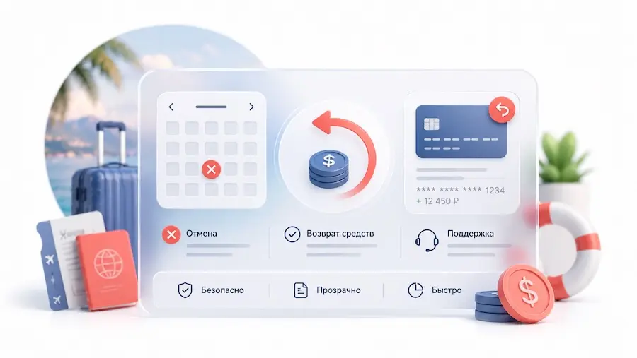 Отмена бронирования туристом